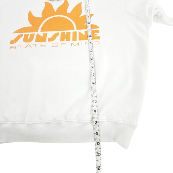 MOTHER The Biggie Message Sweatshirt In Bright White Sunshine Daydream S - Picture 10 of 11